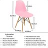 Conjunto Mesa Redonda Aline 70cm Natural com 2 Cadeiras Eames Eiffel - Rosa - 6