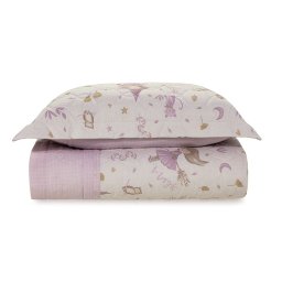 Colcha Cobre Leito Infantil Solteiro 100% Algodão Karsten:fantasia Lilás - 1