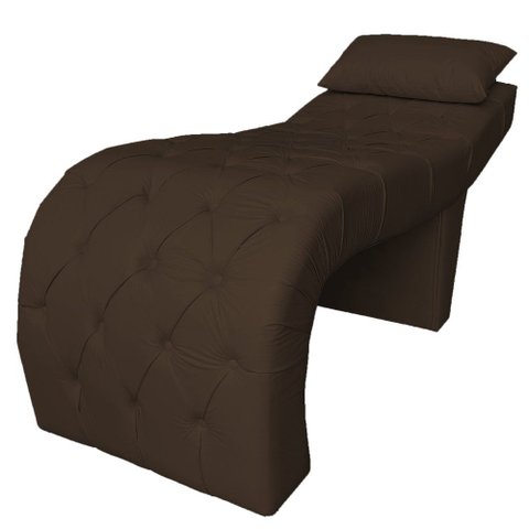 Maca Estética Capitonê Inclinada Corino Slk Decor Opala com Almofada Marrom