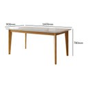 Ver imagem 3 de Mesa de Jantar Kit 6 Cadeiras com 100% Madeira Maciça Siera Dakota Cerejeira Veludo Aura Bege Claro