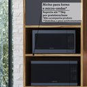 Ver imagem 7 de Armário de Cozinha Compacta Modulada 4 Peças 7 Portas com Vidro 274cm 100% MDF Vicenza Espresso Móveis Cinza/Amêndoa/Chumbo