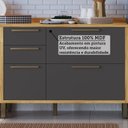 Ver imagem 5 de Armário de Cozinha Compacta Modulada 4 Peças 7 Portas com Vidro 274cm 100% MDF Vicenza Espresso Móveis Cinza/Amêndoa/Chumbo