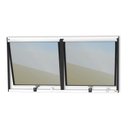 Ver imagem 1 de Janela de Alumínio Maxim-ar 2 Seções 60x120cm Vidro Espelhado Plus Brimak