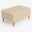 Ver imagem 3 de Puff Bela Manu Decor Madri Pé Palito Tecido Sued Bege Escuro