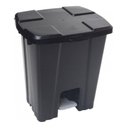 Ver imagem 1 de Kit com 8 Lixeira Plástica 30 Litros com Pedal Cor:preto