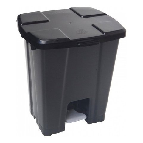 Kit com 8 Lixeira Plástica 30 Litros com Pedal Cor:preto