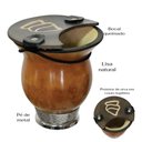 Ver imagem 2 de Kit Chimarrão Cuia Média para Pequena com Pé de Metal Bocal