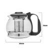 Chaleira Bule Vidro Com Infusor 1200ml Com 04 Xicaras 150ml - 3
