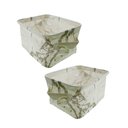 Ver imagem 1 de Kit 2 Cesto Organizador Em Tecido Multiuso Infantil Cesta Organizadora Brinquedo Decorativa Bege