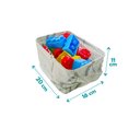 Ver imagem 3 de Kit 2 Cesto Organizador Em Tecido Multiuso Infantil Cesta Organizadora Brinquedo Decorativa Bege