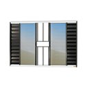 Ver imagem 1 de Janela Veneziana Confort 6 Folhas com Grade Vidro Reflex 100cm X 120cm Brimak