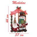 Ver imagem 2 de Guirlanda Natalina de Madeira Enfeite de Porta Decorada 44cm