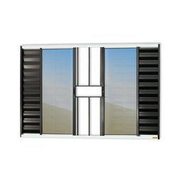Janela Veneziana Confort 6 Folhas com Grade Vidro Reflex 120cm x 200cm Brimak - 1