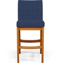 Ver imagem 6 de Kit 05 Banqueta Baixa Cozinha Bancada Bar Sala Jantar Fixa Mila L02 Suede Azul Marinho - Lyam Decor 