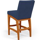 Ver mais imagens de Kit 05 Banqueta Baixa Cozinha Bancada Bar Sala Jantar Fixa Mila L02 Suede Azul Marinho - Lyam Decor 