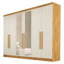 Ver imagem 1 de Guarda Roupa Oslo 6 Portas 6 Gavetas com Espelho MDF - Mademarcs