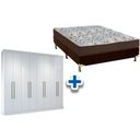 Ver imagem 1 de Cama Box Casal + Colchão D45 Ortobom + Guarda Roupa Master Vip 8.4 Branco