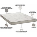 Ver imagem 2 de Colchão Casal 138x188x12 Espuma D23 Liso Light Branco Cinza - Ortobom