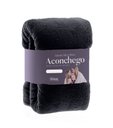 Ver imagem 1 de Cobertor Manta Microfibra - Casal - Liso - Preto - 1,80m x 2,20m - Rozac