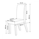 Ver imagem 4 de Mesa de Jantar 8 Lugares Bariloche com Vidro Mel/off White/marim - Viero Móveis