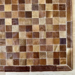 Tapete de Couro Tons Marrom 100x150 Placas 5cm Quadriculado - 3