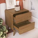 Ver imagem 3 de Mesa de Cabeceira Curve 2 Gavetas Carvalho Xingu - Completa Industria