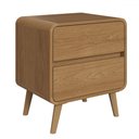 Ver imagem 1 de Mesa de Cabeceira Curve 2 Gavetas Carvalho Xingu - Completa Industria