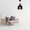 Ver imagem 2 de Luminária Teto tipo Pendente MOSCOU MDF Completa -:Preta