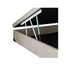 Cama Box Bau Solteirão 1,10 X 1,88 X 0,40 Inteiriço Premium Sued Bege - 2