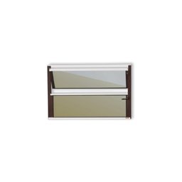 Janela de Alumínio Basculante 50x50cm Vidro Espelhado Plus Brimak - 1