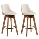 Ver imagem 1 de Kit 2 Banquetas Gourmet para Cozinha ou Bancada Bege Claro