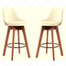 Kit 2 Banquetas Gourmet para Cozinha ou Bancada Bege Claro - 2