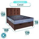 Ver imagem 3 de Kit Cabeceira + Cama Box Bau + Colchão Casal Molas Ensacadas Petrus Paropas