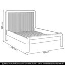 Ver imagem 4 de Cama Casal 140cm Madeira Maciça Nira Tauari F07 - Mpozenato