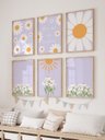 Ver imagem 1 de Kit 6 Quadros Decorativos Infantil Flores Girassol No1