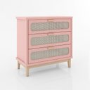 Ver imagem 2 de Cômoda Rosa com Gavetas Espaçosas para Bebê Isa