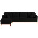 Ver imagem 1 de Sofá 4 Lugares Beny com Chaise Esquerdo Corino Preto