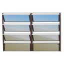 Ver imagem 1 de Janela de Alumínio Basculante 2 Seções 80x200cm Vidro Espelhado Plus Brimak