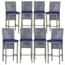 Ver imagem 1 de 8 Banqueta em Alumínio Roma Fendi Corda Náutica Tecido 10