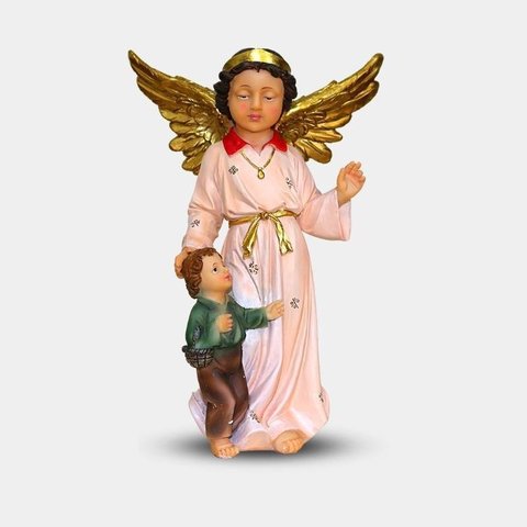 Imagem Anjo da Guarda Rosa Resina 18 cm FORNECEDOR 8 8278