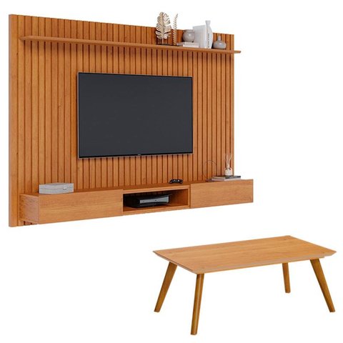 Painel Suspenso Loft 2.2 com Mesa de Centro Classic Nature - Imcal