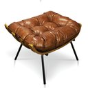 Ver imagem 2 de Puff Decorativo Costela Sala E Escritório Couríssimo Nozes