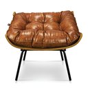 Ver imagem 1 de Puff Decorativo Costela Sala E Escritório Couríssimo Nozes