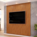 Ver imagem 7 de Painel Ripado para TV 75 pol Sala Quarto 223x240cm Lexa D05 Freijó - Lyam Decor