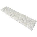 Ver imagem 2 de Tapete De Couro passadeira branco 0,60x2,50 com bordas