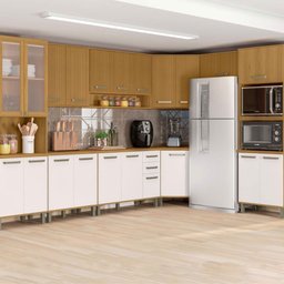 Cozinha Modulada Criare de Canto 10 Peças 23 Portas Poliman Móveis - 2