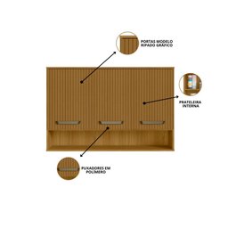 Cozinha Modulada Criare de Canto 10 Peças 23 Portas Poliman Móveis - 8