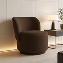 Ver mais imagens de Kit 2 Poltronas Lia Compacta Orgânica Bouclé Moderna Confortável Sala Espera Recepção Consultório Ha