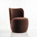 Ver imagem 6 de Kit 2 Poltronas Lia Compacta Orgânica Bouclé Moderna Confortável Sala Espera Recepção Consultório Ha