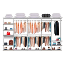 Ver imagem 1 de Closet Aramado - Linear Clr 252 com Gaveta - 3,70m - Branco
